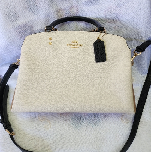 Tri-Color/Colorblock Coach “Lillie” Carryall Bag - Picture 6 of 12